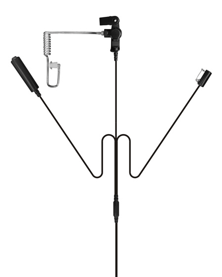 Earpieces and Microphones  : Mobile Team Kit bodyguard - PTT and Mic.